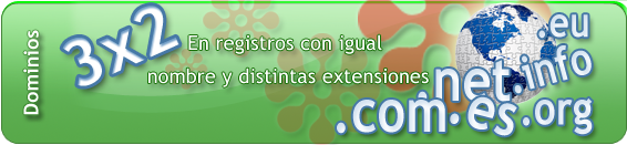 3x2 en registro de dominios con mismo nombre y distinta extension